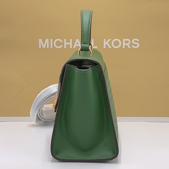 MICHAEL KORS
Whitney Medium Flap Top Handle Satchel Fern Green signature color - Picture 6 of 14